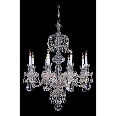 Crystorama Eight Light Polished Chrome Up Chandelier 1148-CH-CL-MWP